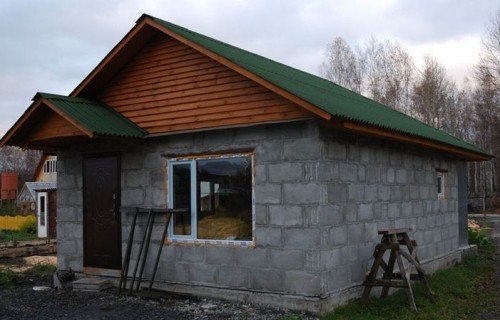 Sauna à partir de blocs de mousse