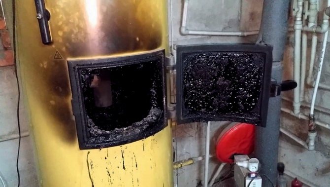 Grosses impuretés dans une chaudière à pyrolyse