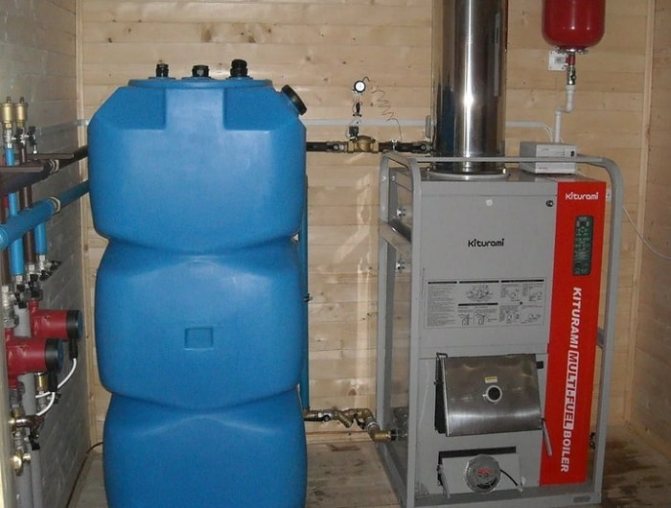 Chaudière diesel dans la chaufferie