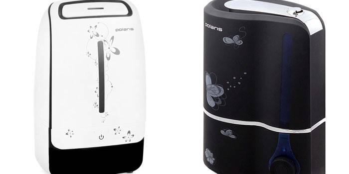 Deux modèles d'humidificateurs à ultrasons Polaris PUH 2650 et Polaris PUH 3204