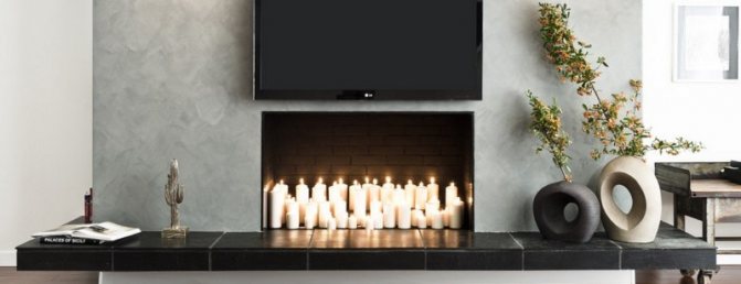 Fausse cheminée. Type conditionnel