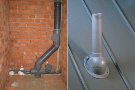 Tuyau de ventilateur sur le toit de la maison