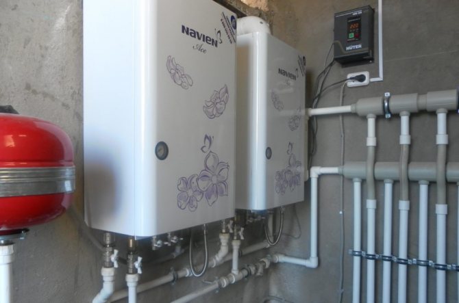 Chaudières à gaz Navien à l'intérieur