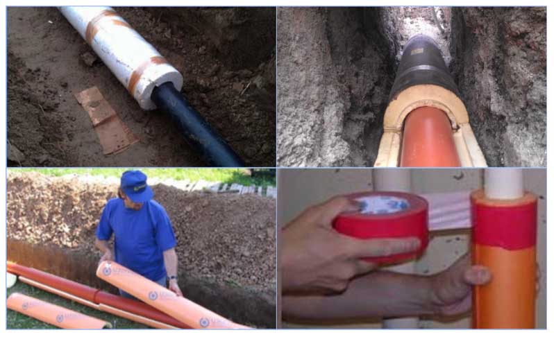 Imperméabilisation et isolation thermique des canalisations dans le sol