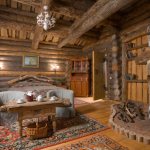 Intérieur d'une maison en bois