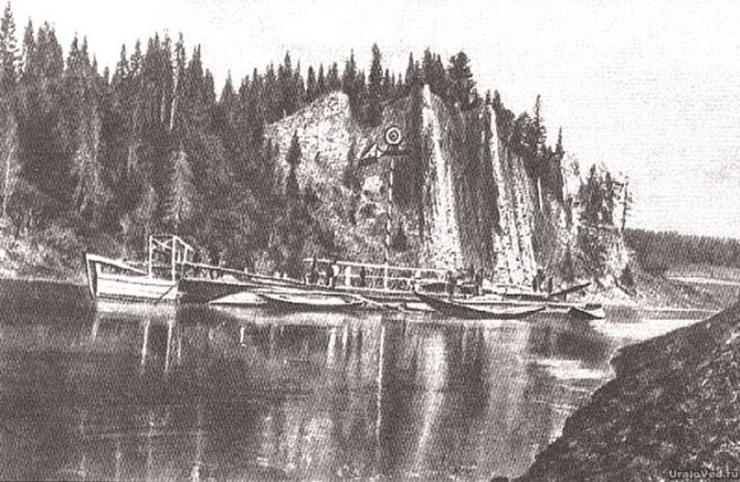 Crêtes de Volegovskie en pierre, photo ancienne