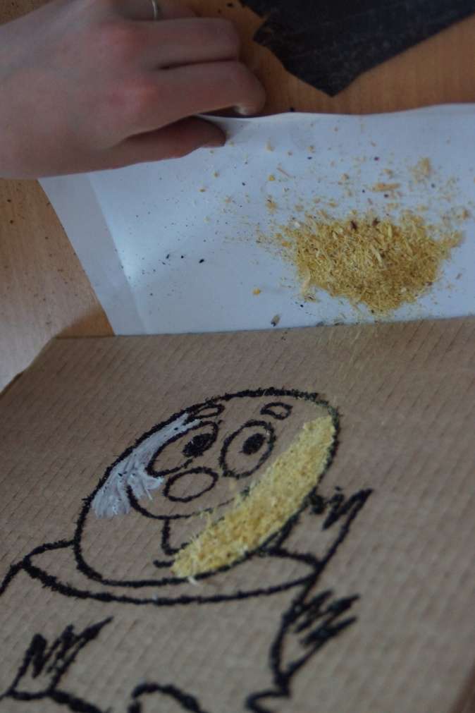 Peintures de sciure