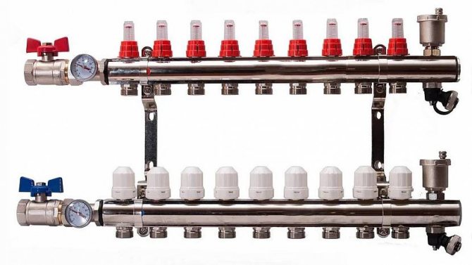 Groupe de collecteur avec bouches d'aération automatiques