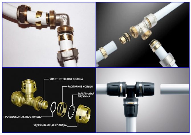 Raccords à compression et à pousser pour tubes métal-plastique