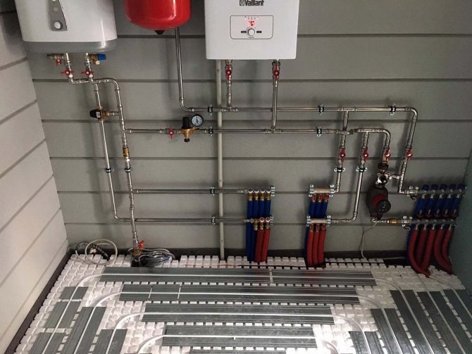 chaufferie avec chaudière électrique