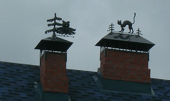 Cheminée forgée sur la cheminée