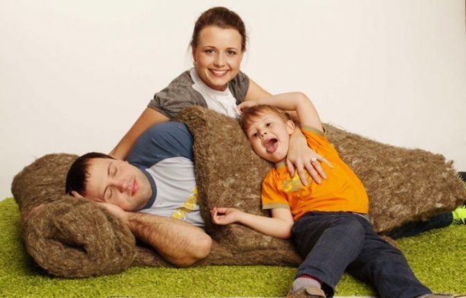 Couverture en lin dans la famille