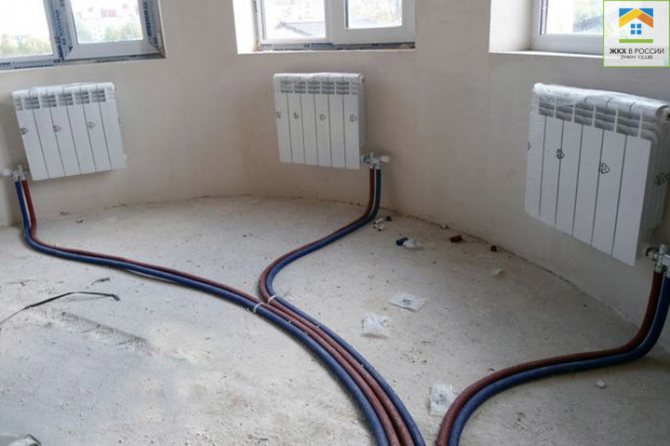 Distribution radiale de chauffage