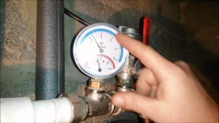 Manomètre pour système de chauffage