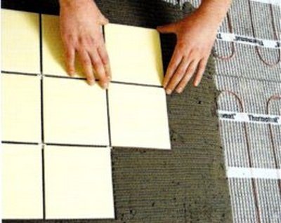 Installation de chauffage par le sol sous carrelage