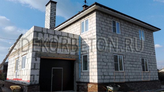 Bardage de maison en béton cellulaire