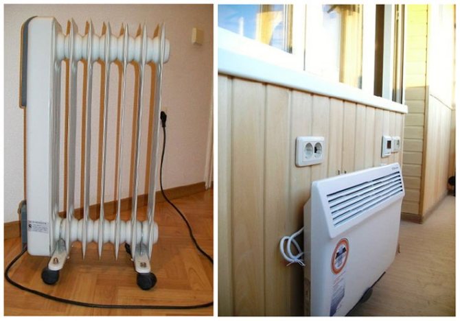 Chauffage et convecteur sur le balcon