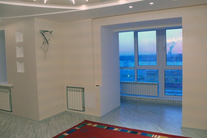 Chauffage du balcon avec radiateurs