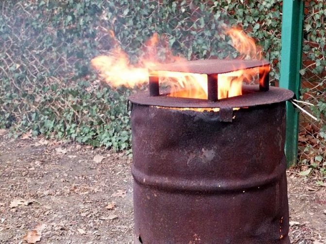 Incinérateur de déchets de baril