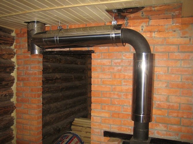 Fournaise avec installation d'échangeur de chaleur dans une maison en brique