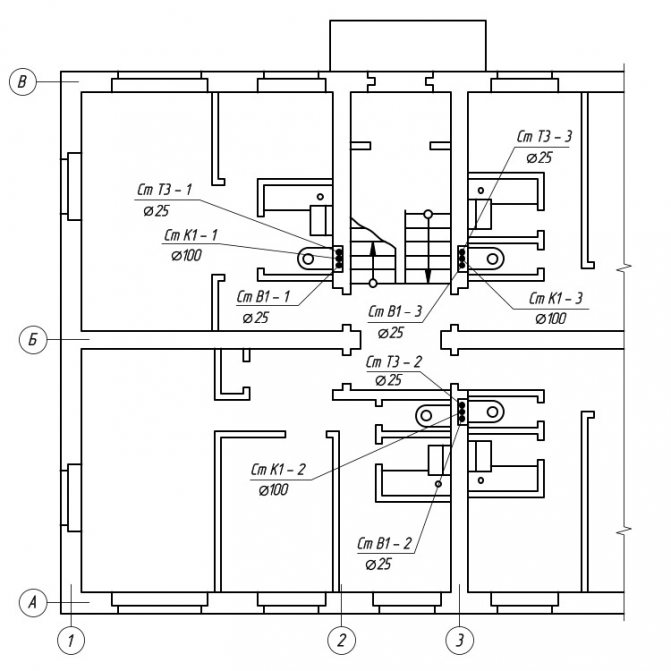 Plan de la maison au premier étage