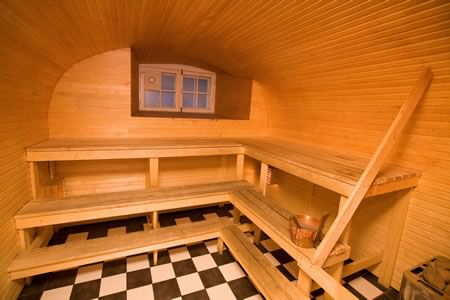 Le sol du hammam est fait de carreaux