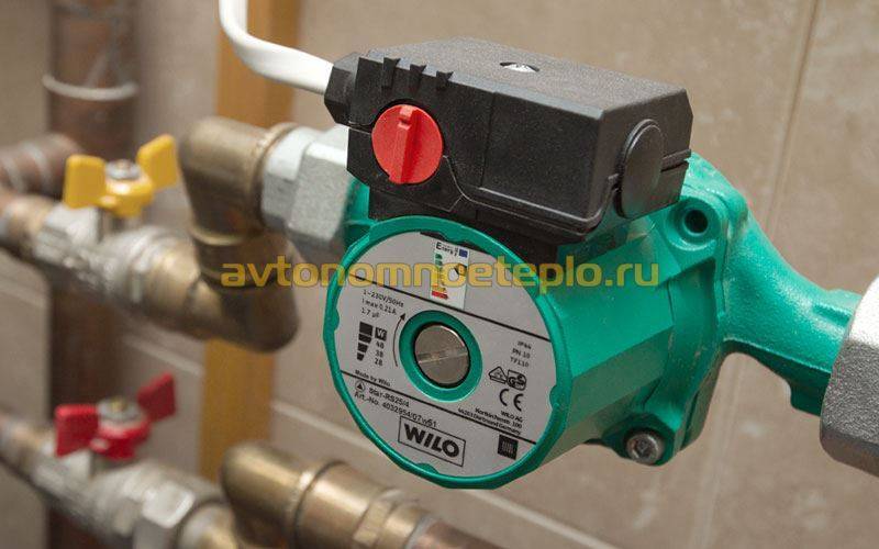 Circulation forcée avec une pompe Wilo pour les systèmes de chauffage domestique