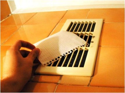 Vérification de la traction avec une feuille