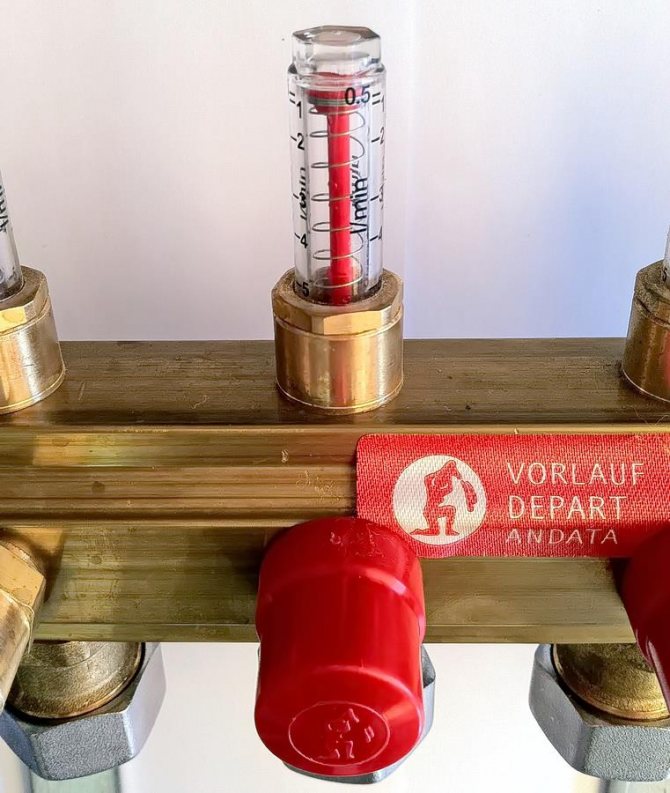 Débitmètre de collecteur de chauffage par le sol