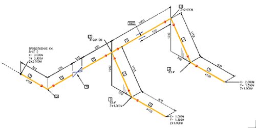 Figure. 21. Dessin isométrique, exécuté automatiquement à partir de l'esquisse