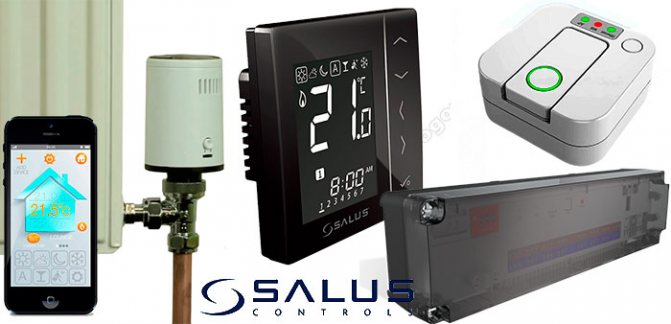 Système de contrôle de chauffage multizone salus it 600 via Internet