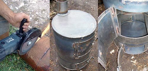 Auto-assemblage d'un poêle à ventre plat