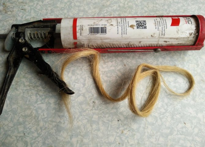 Lin sanitaire, mastic silicone, pistolet mastic silicone
