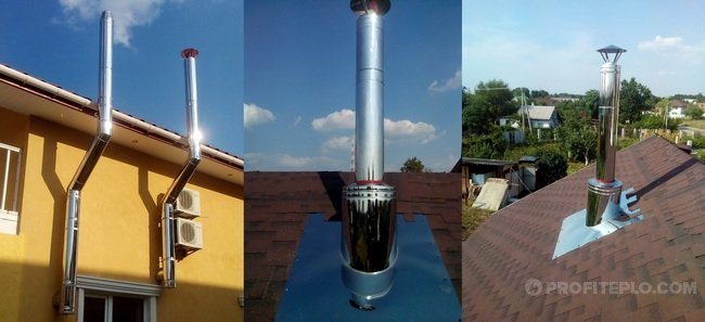 Schéma d'installation de cheminée en acier inoxydable