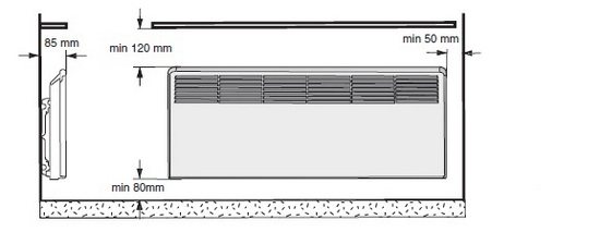 schéma d'installation du convecteur