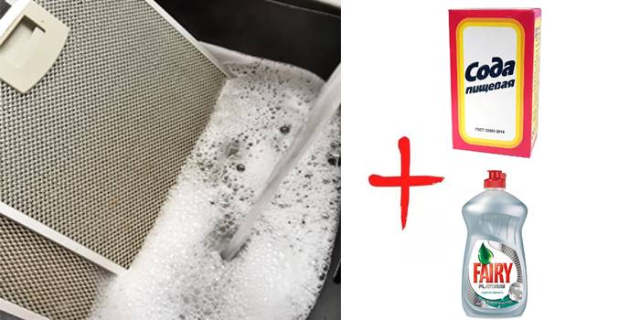 Soda et détergent à vaisselle