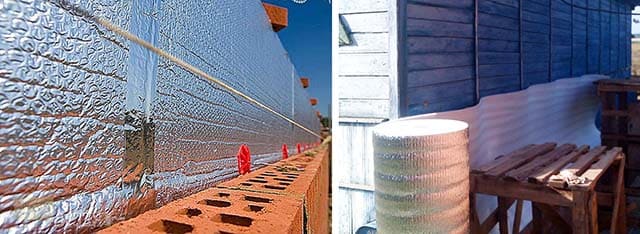 Technologie d'isolation de plafond avec isolation en feuille dans une maison privée