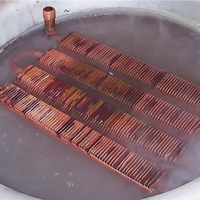 Échangeur de chaleur dans un bassin