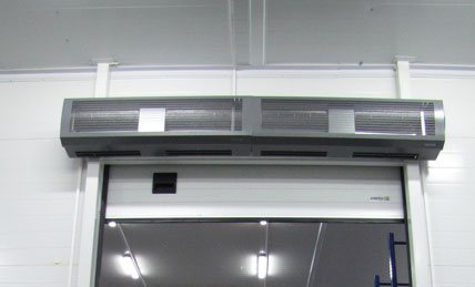 Rideaux d'air Teplomash avec source de chaleur électrique
