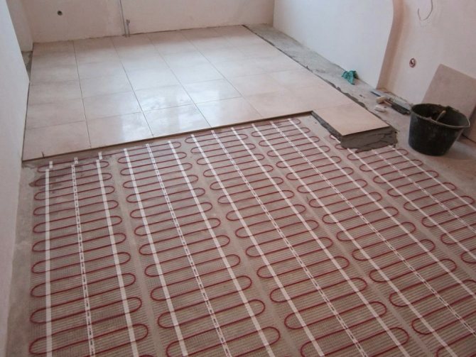 Sol chaud sous les carreaux