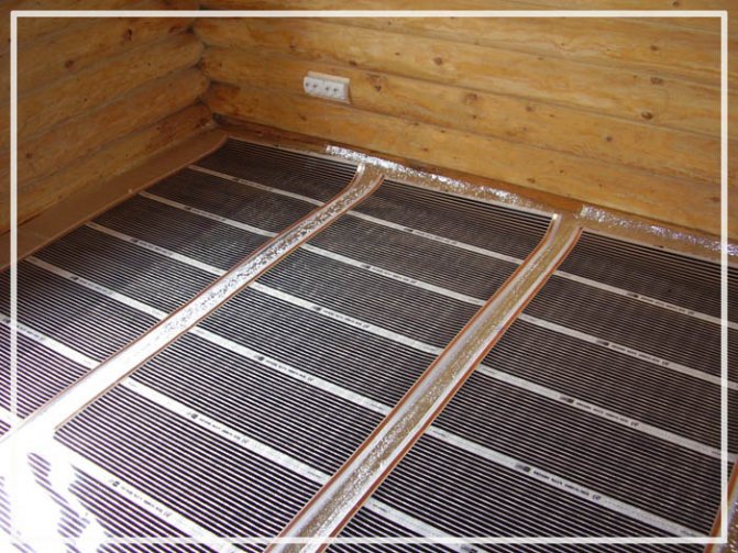 plancher chauffant dans le bain sous le carrelage