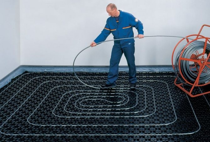 plancher chaud dans le garage