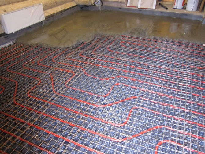 Plancher d'eau chaude