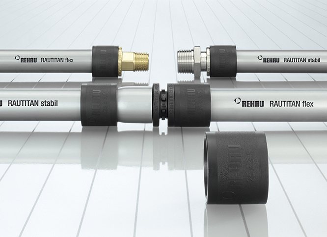 Tuyaux de stabilisation REHAU RAUTITAN flex et RAUTITAN