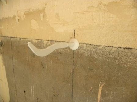 installation de la cheville et du support