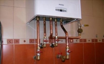 Installation de chaudière à gaz murale