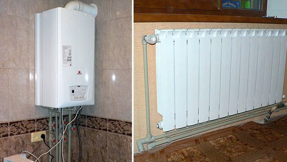 installation de chauffage dans l'appartement