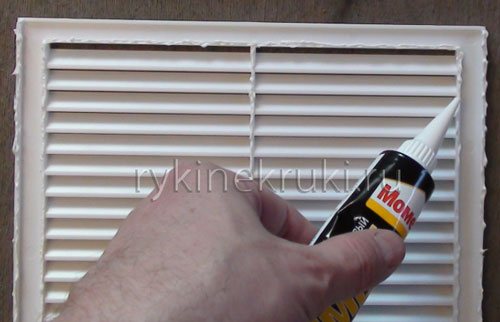 installation d'une grille de ventilation