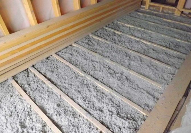 Isolation thermique d'un parquet avec ecowool