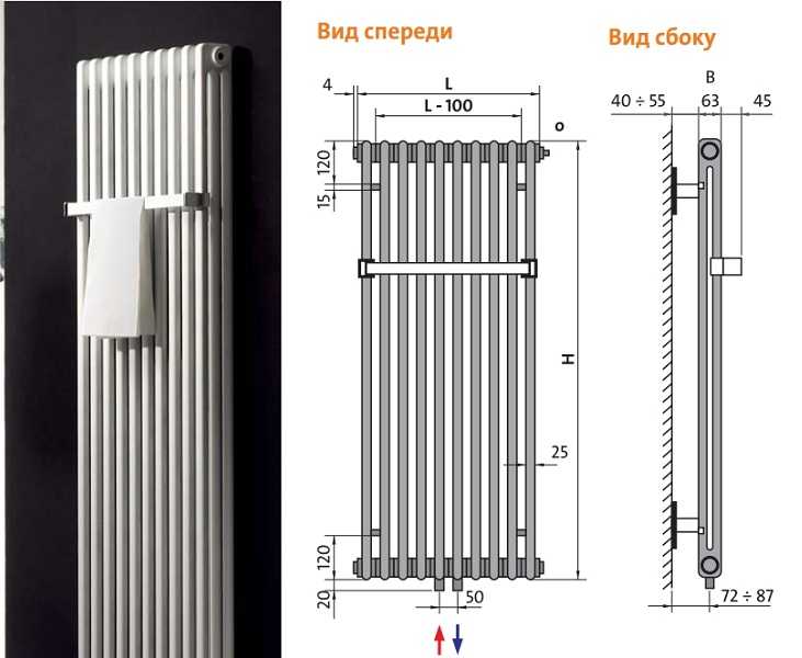 Radiateur tubulaire vertical Delta Twin M